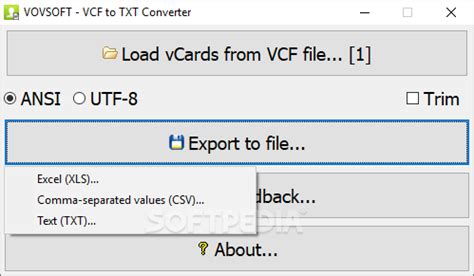 Download VovSoft VCF to